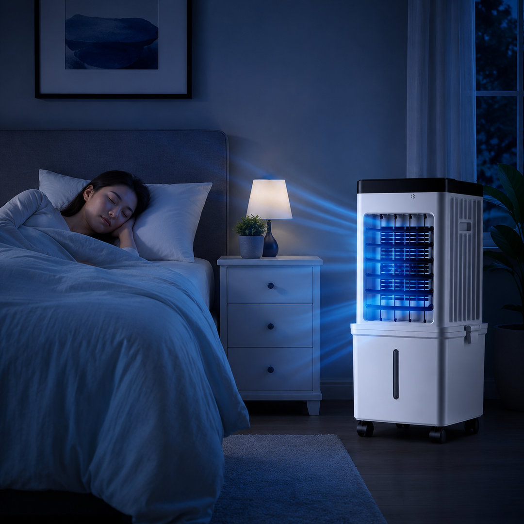Disfruta de un verano fresco con este aire acondicionado portátil. Sin instalación, control remoto.