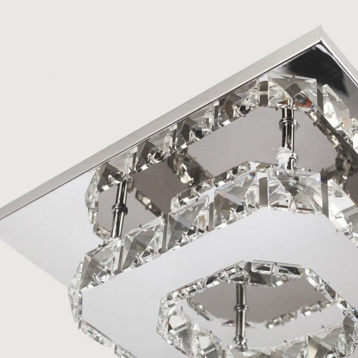 Lámpara de techo LED de cristal para hogar: eficiencia energética y estilo moderno.