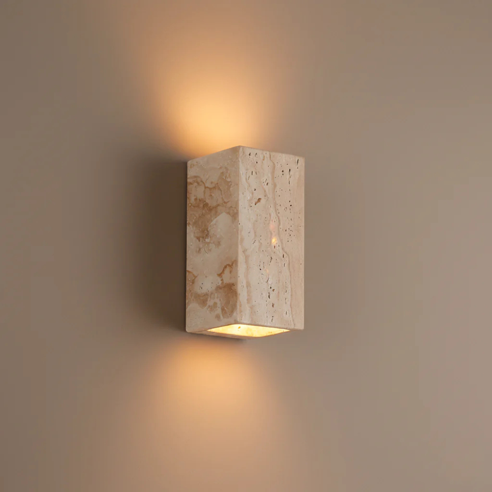 Lámpara de pared exterior Wabi Sabi, luz para patio y entrada. Impermeable y minimalista.