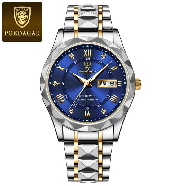 Reloj clásico para hombre, esfera blanca y caja plateada. Cuarzo japonés, fecha y elegante.