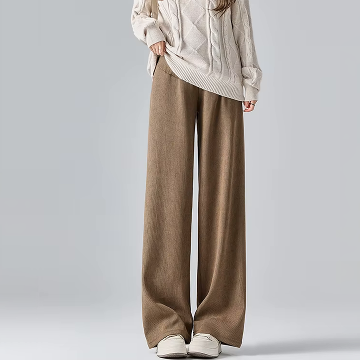 Pantalones de maternidad de pierna ancha transpirables para mujeres embarazadas, estilo casual y cómodo.