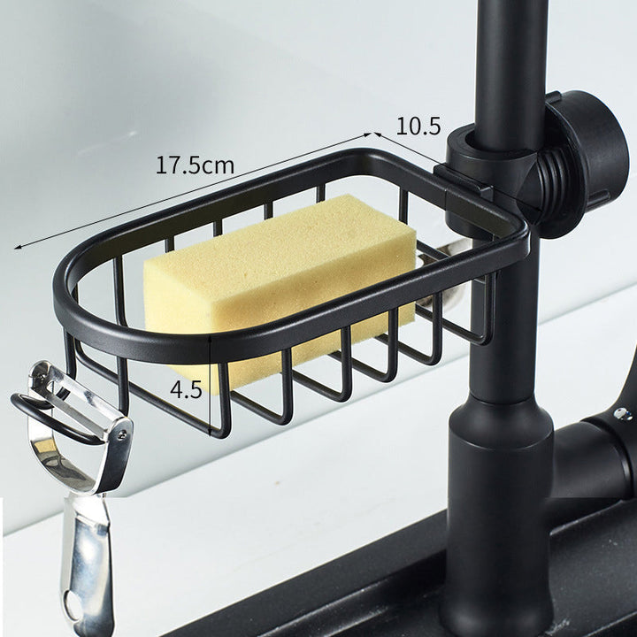 Estante de ducha autoadhesivo de aluminio, organizador moderno para baño y cocina.