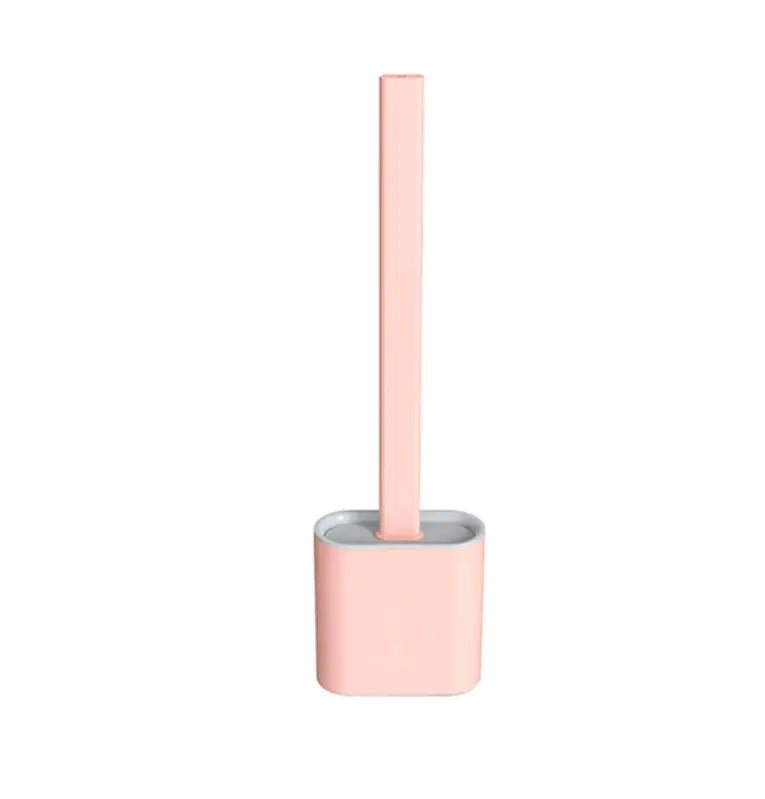 Cepillo de silicona para inodoro con diseño doble, oferta para una limpieza higiénica del baño sin esfuerzo.