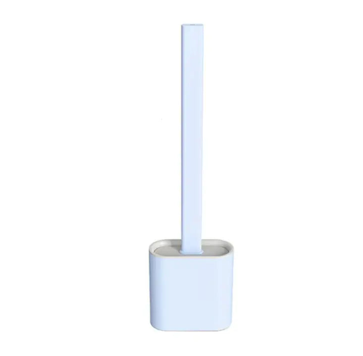 Cepillo de baño de silicona duradero y antiolor, garantiza limpieza profunda del inodoro sin rayar.
