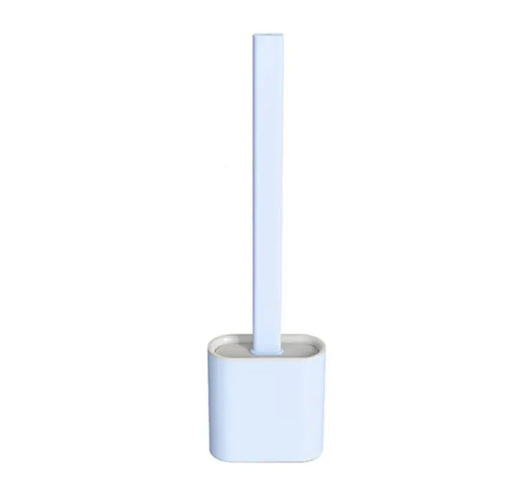 Cepillo de baño de silicona duradero y antiolor, garantiza limpieza profunda del inodoro sin rayar.