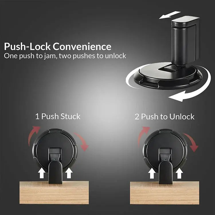 Tope de puerta plata para suelo. Control de puerta robusto y diseño moderno para seguridad en el hogar.