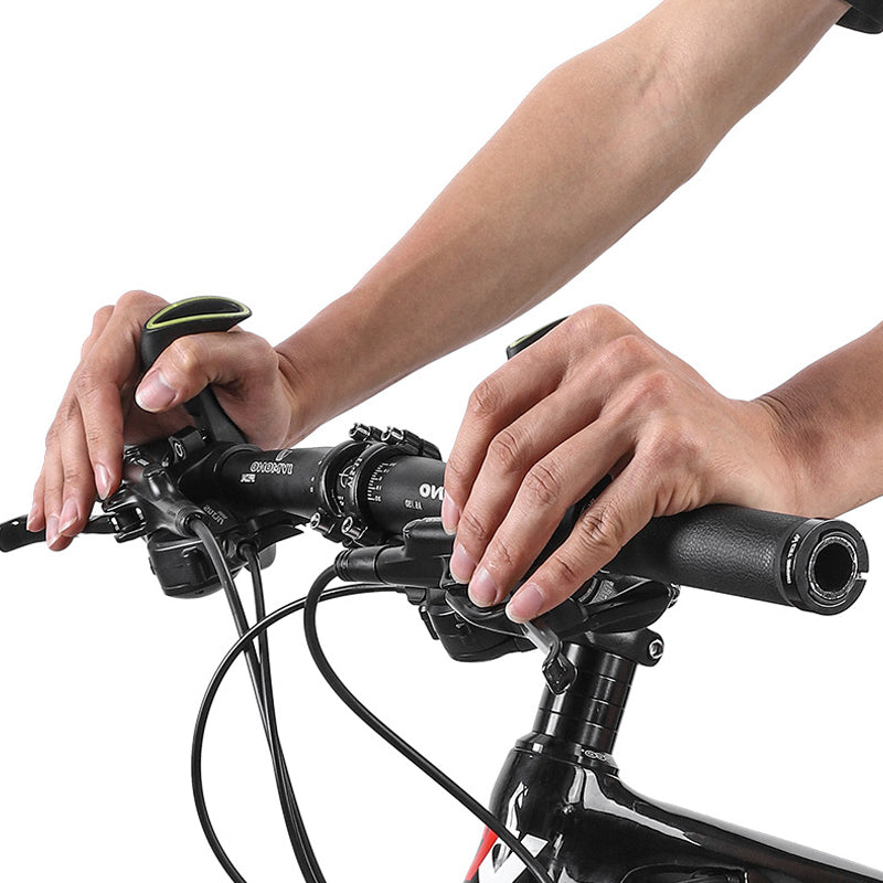 Agarres de bicicleta ergonómicos y antideslizantes que absorben vibraciones, mejorando el confort en cualquier terreno.