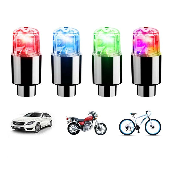Luces LED para vástago de válvula de neumático, ideales para coches y motos, realzan su apariencia.