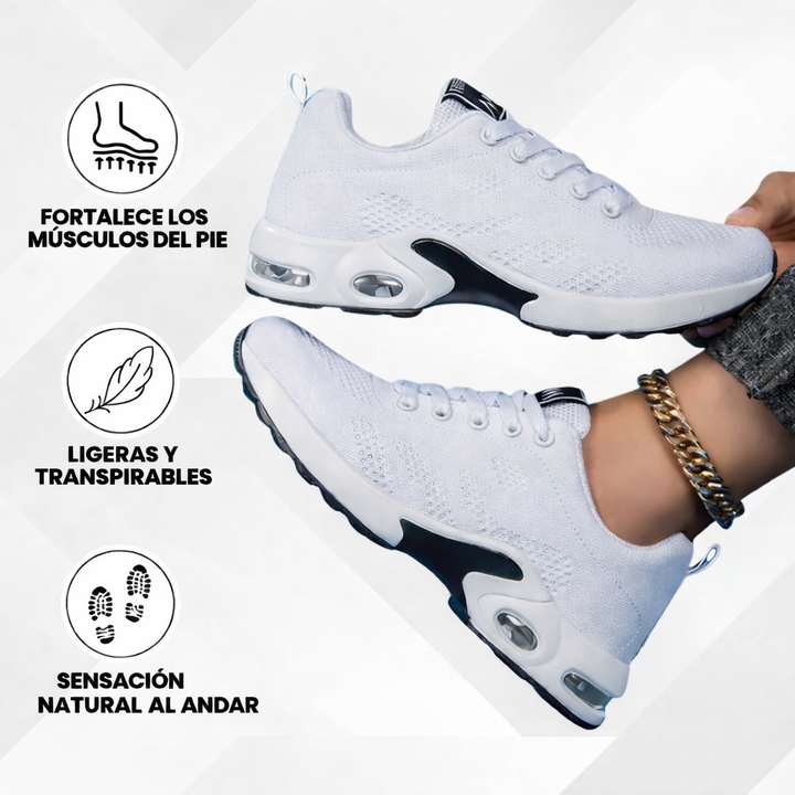 Calzado ergonómico OrtoConfort para mujer, mejora la postura y alivia el dolor de pies.