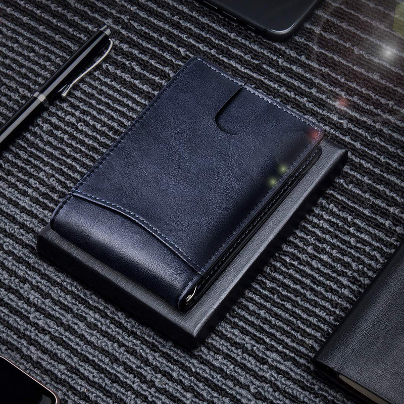 Billetera delgada para hombre, fácil de llevar, cuero de alta calidad y RFID.