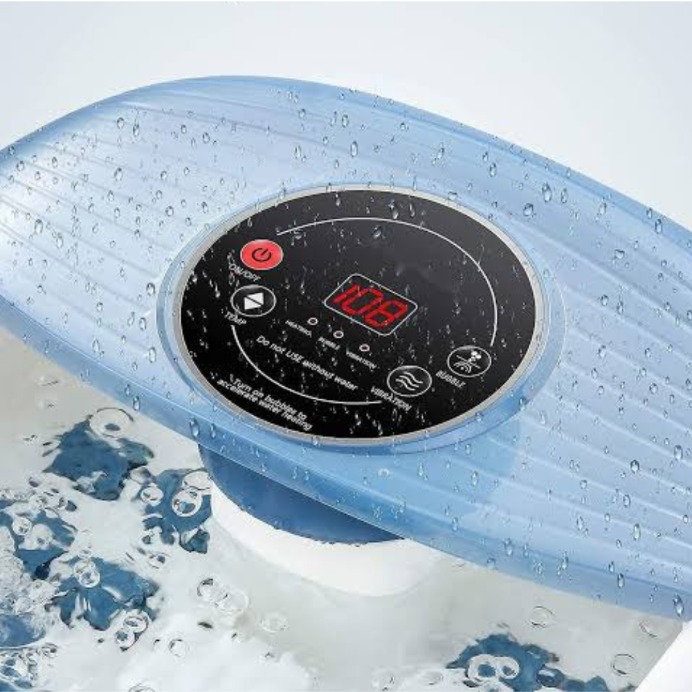 Spa para pies con calor, burbujas y masaje vibratorio. Alivia la tensión y mejora el cuidado de los pies.