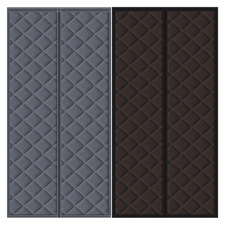 Cortina magnética de aislamiento térmico para puerta. Ideal para invierno, reduce pérdida de calor y mejora el confort.