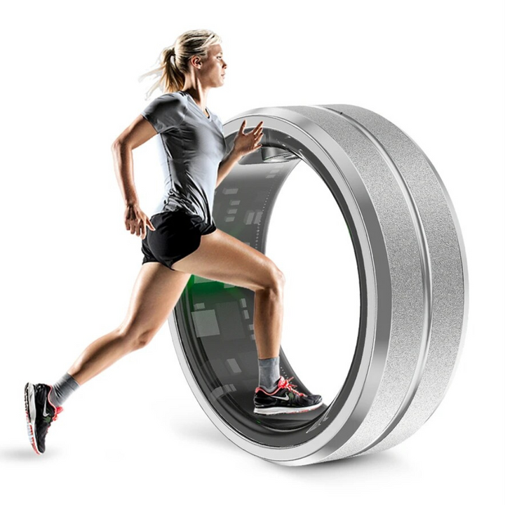 Anillo inteligente unisex elegante para monitoreo de actividad, sueño y salud diaria.