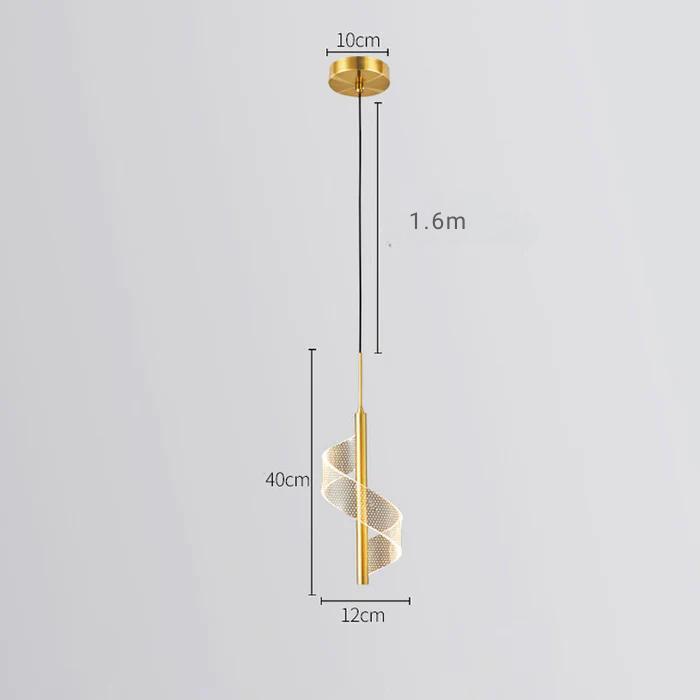 Diseño de lámpara colgante espiral LED, agrega un toque moderno a su salón.
