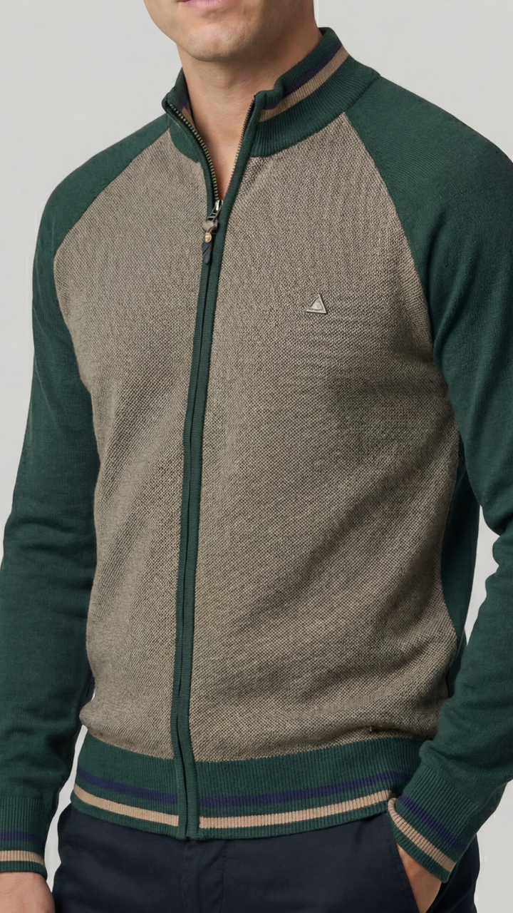 Abrigo ligero de punto para hombre, moda masculina versátil. Perfecto para un look casual y cómodo.