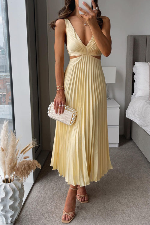 Vestido midi casual de mujer, tela suave y transpirable, perfecto para días cálidos.