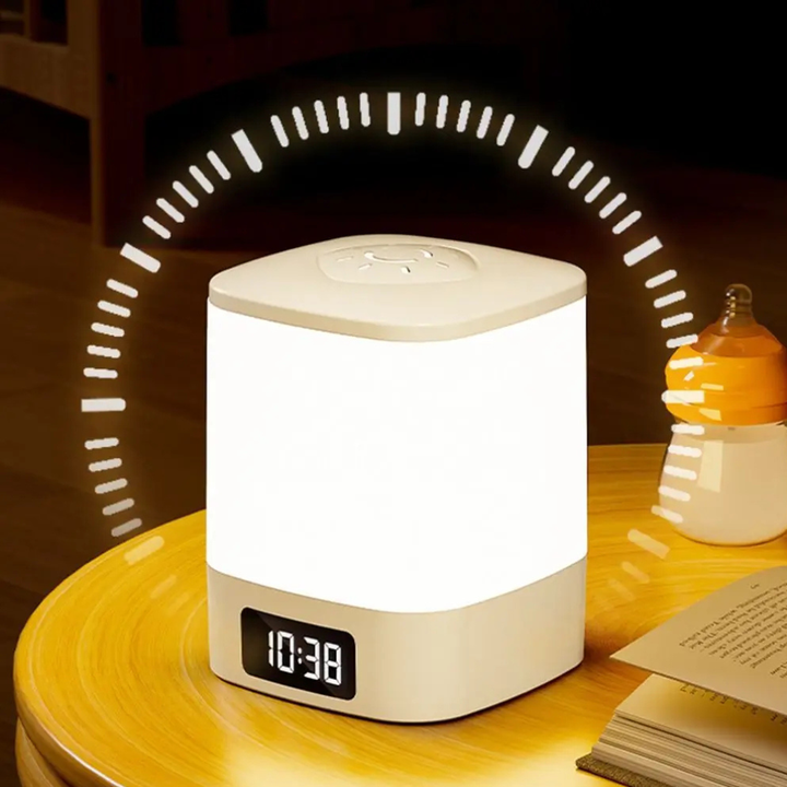 Lámpara de mesa LED simple y elegante. Luz regulable para dormitorio o escritorio. Diseño minimalista para el hogar.