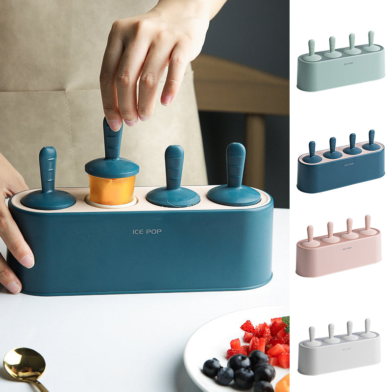 Moldes de silicona reutilizables para paletas caseras y helados. Postres divertidos y frescos para el verano.