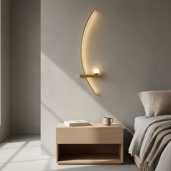 Luz de pared LED de bajo consumo, montaje fácil para una iluminación interior cálida.