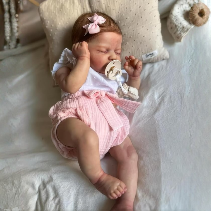Muñeca bebé reborn de silicona suave y realista para niñas, ideal para colección o regalo.