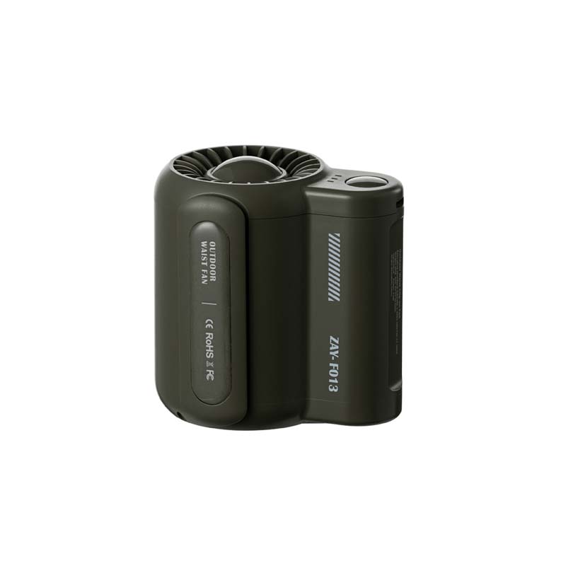 Mini ventilador personal USB recargable, diseño compacto para llevar en mano o clipped a la ropa.