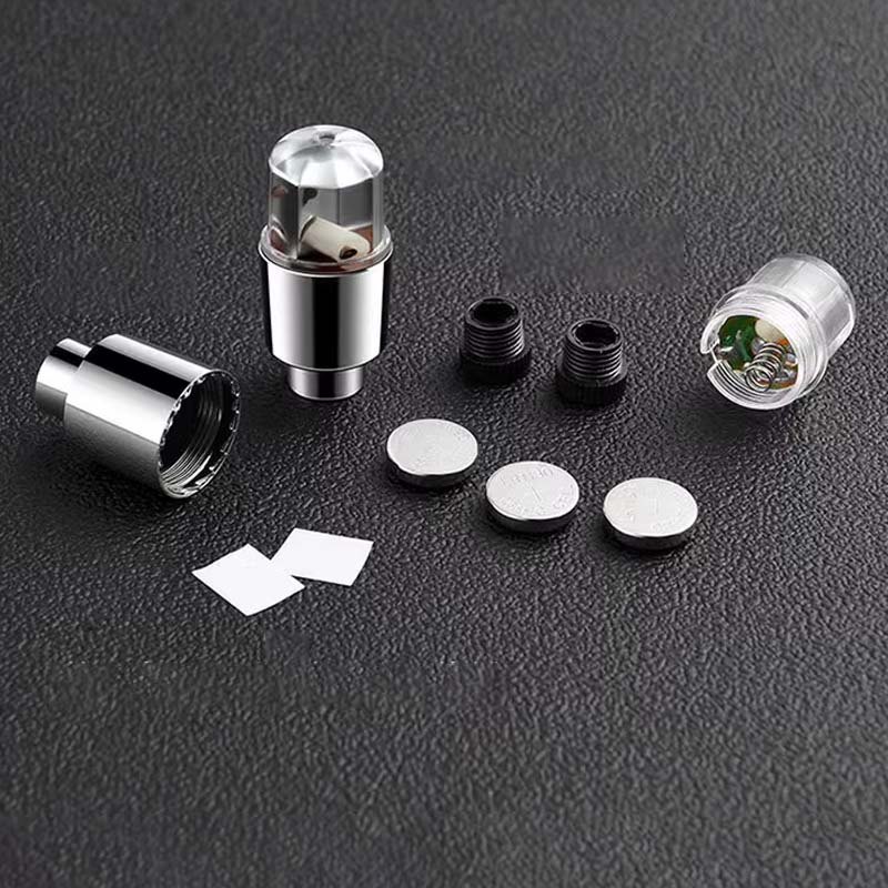 Tapas de válvula LED rojas brillantes para neumáticos de bicicleta, motocicleta y coche, mejoran la iluminación.