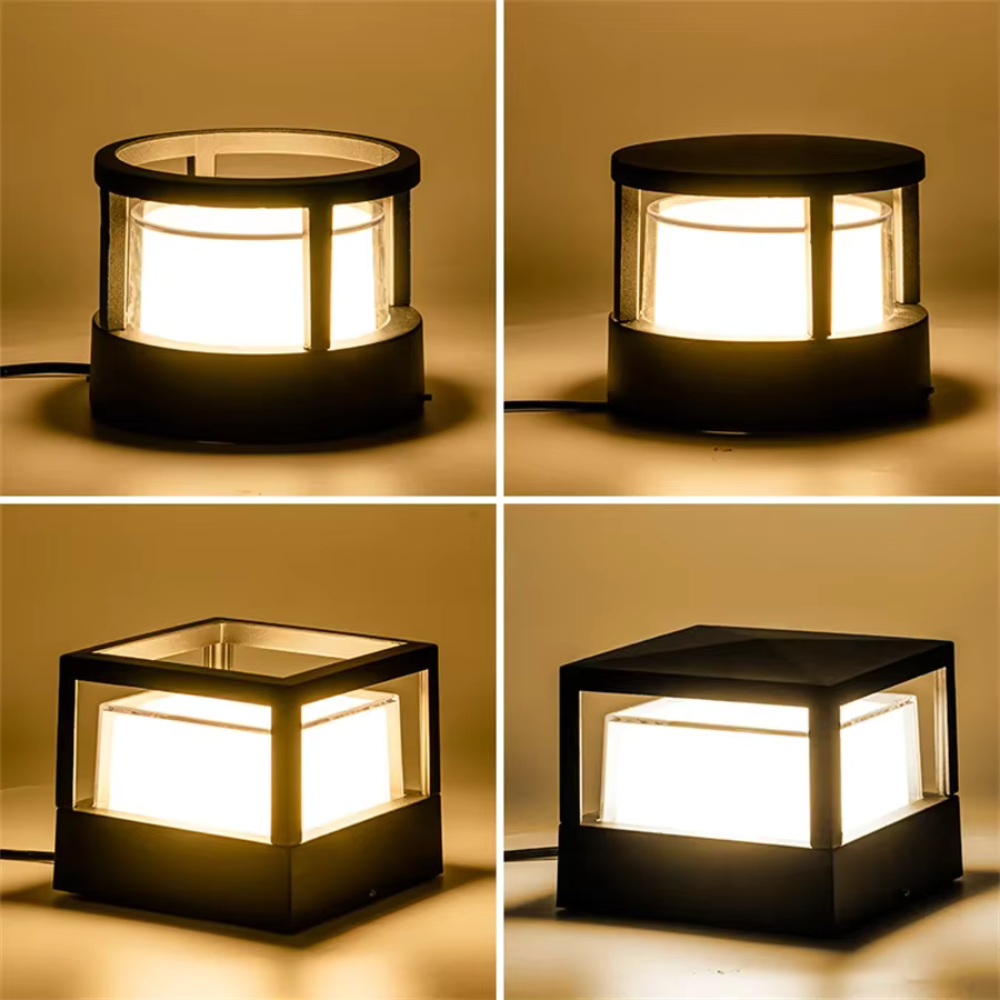 Foco LED decorativo para patio, diseño moderno e impermeable IP54.