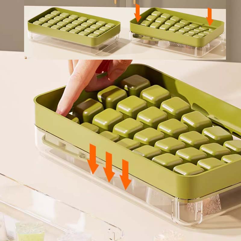 Cubitera de hielo para hacer cubitos de forma sencilla. Accesorio de cocina para bebidas frías.