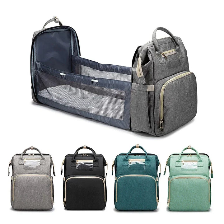 Cuna de viaje portátil y plegable para bebé, perfecta para siestas seguras y cómodas fuera de casa.