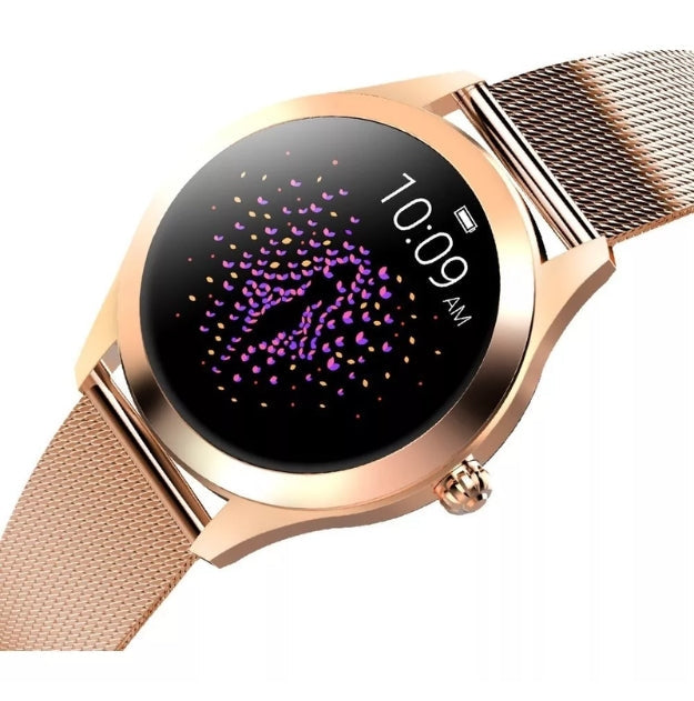 Reloj inteligente AstraGlow para mujer. Estilo y elegancia con notificaciones y monitor de salud integral.