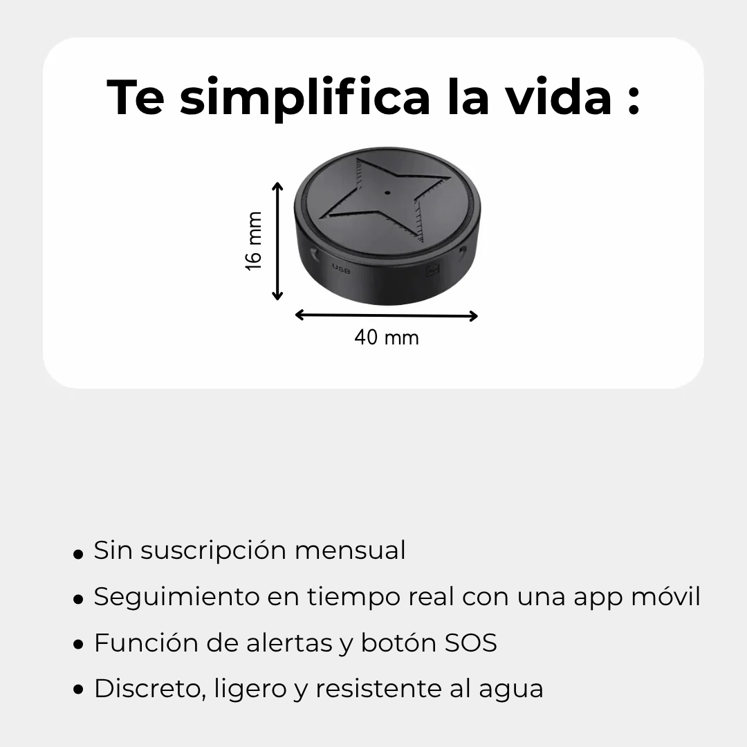 GPS para moto con localización precisa. Rastreador vehicular magnético sin suscripción, para seguridad y antirrobo.