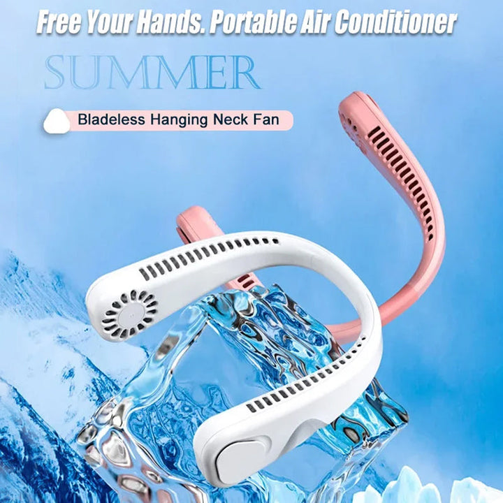 Ventilador de cuello silencioso para oficina y hogar, aire fresco personal y discreto.