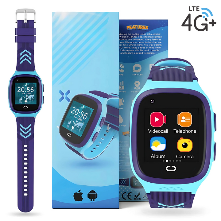 Reloj de seguridad con GPS para niños, ideal para excursiones y actividades al aire libre.