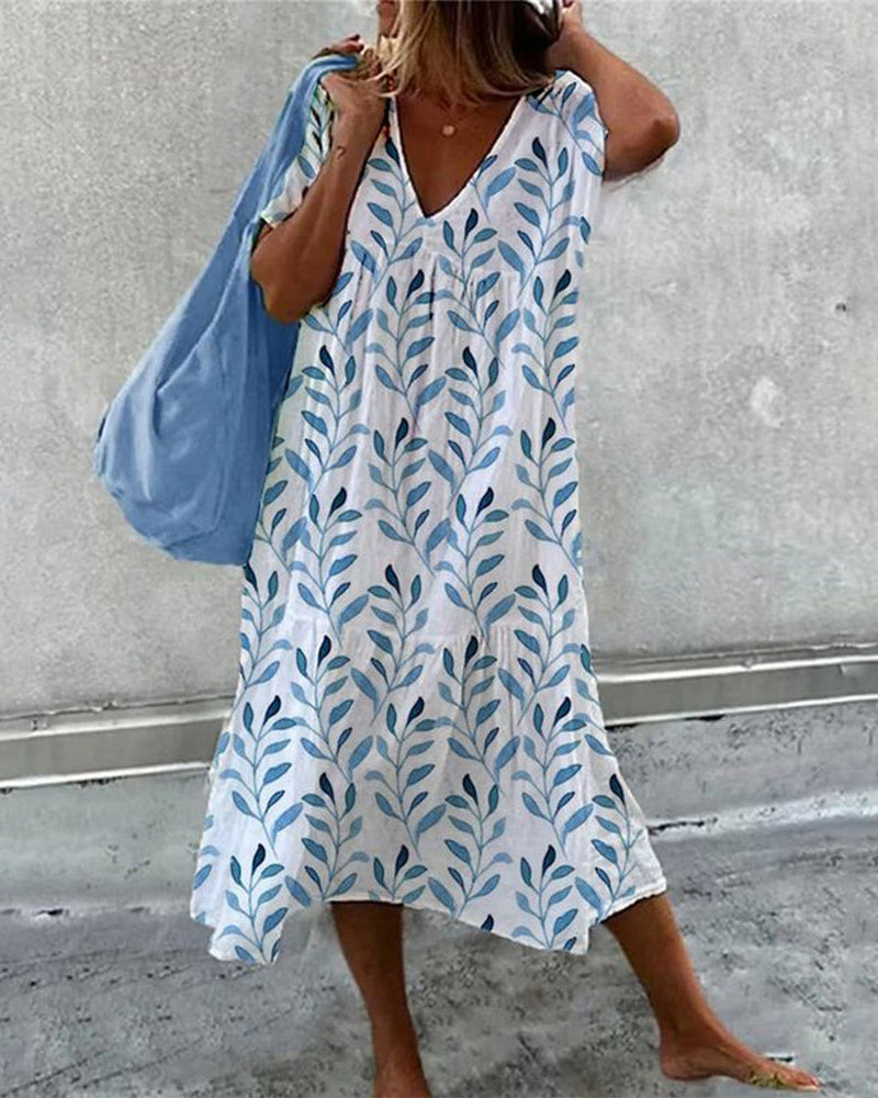 Vestido holgado de verano para mujer, cómodo y fresco. Perfecto para el día a día o vacaciones.