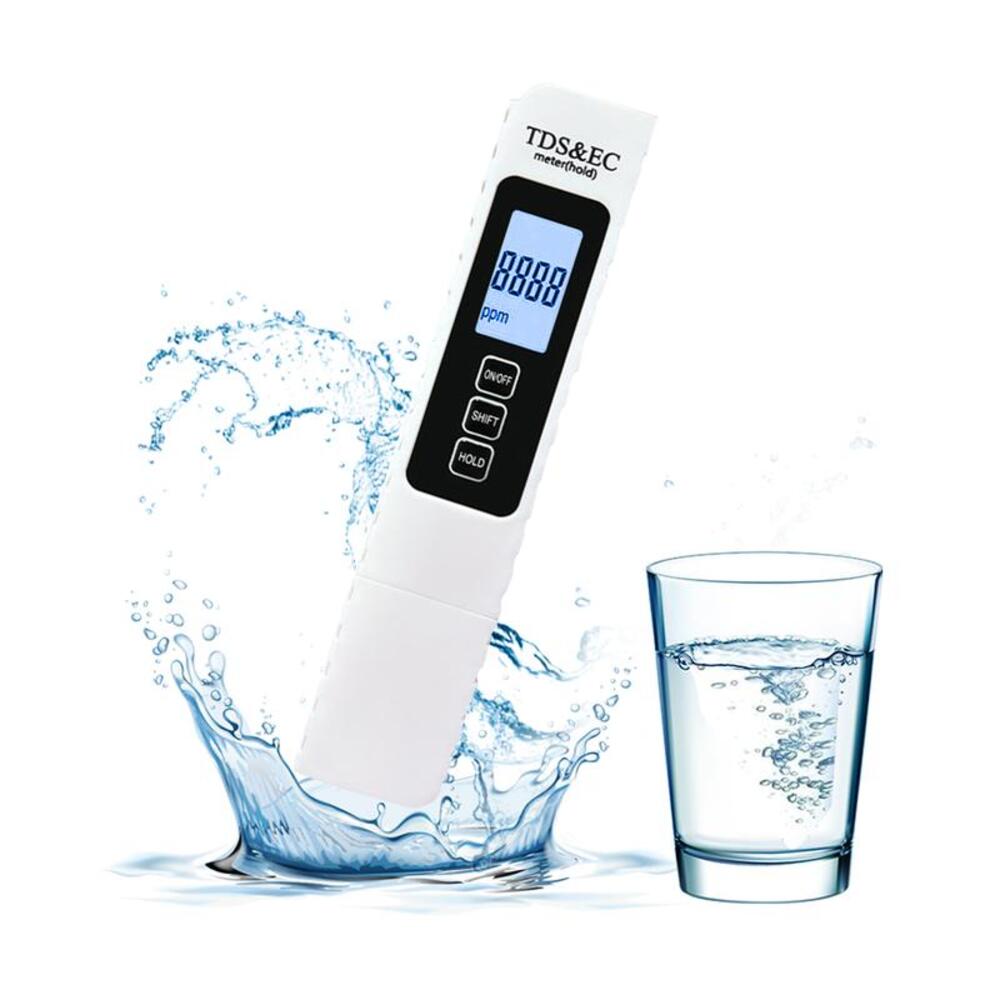Medidor digital de agua 3 en 1 TDS, EC y temperatura. Esencial para calidad de agua potable, piscinas y acuarios.