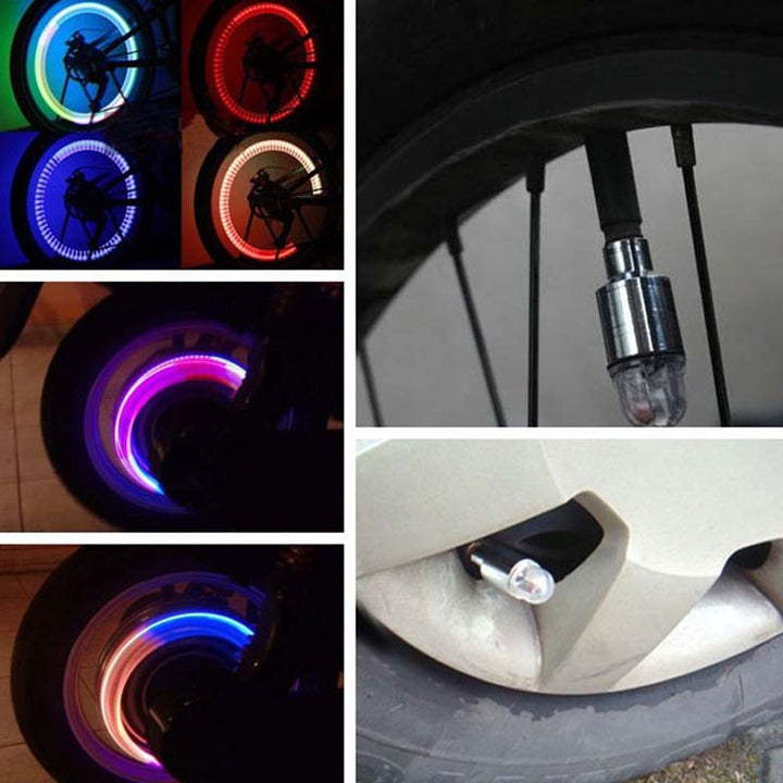 Kit de tapas de válvula LED para vehículos, fácil instalación, alta durabilidad y brillo constante.