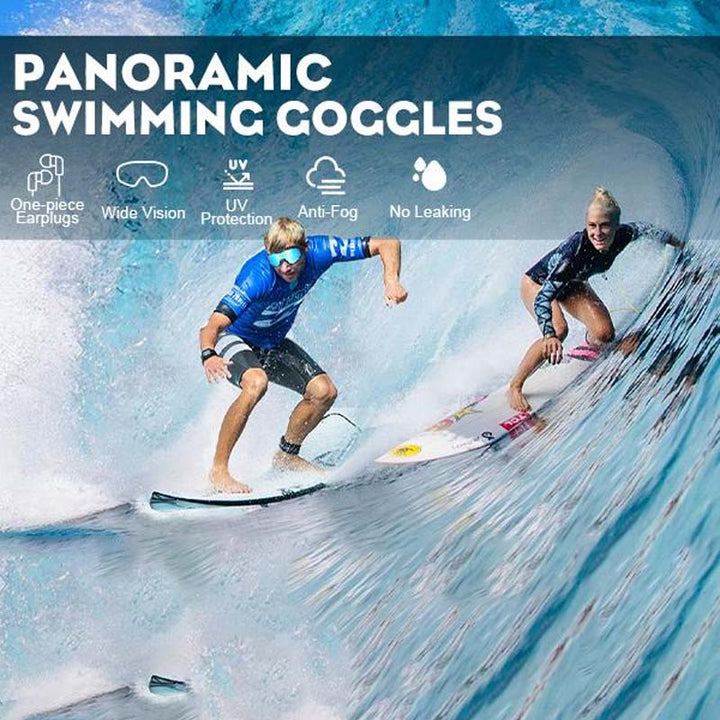Gafas de natación antiempañantes de visión amplia, esenciales para buceadores.