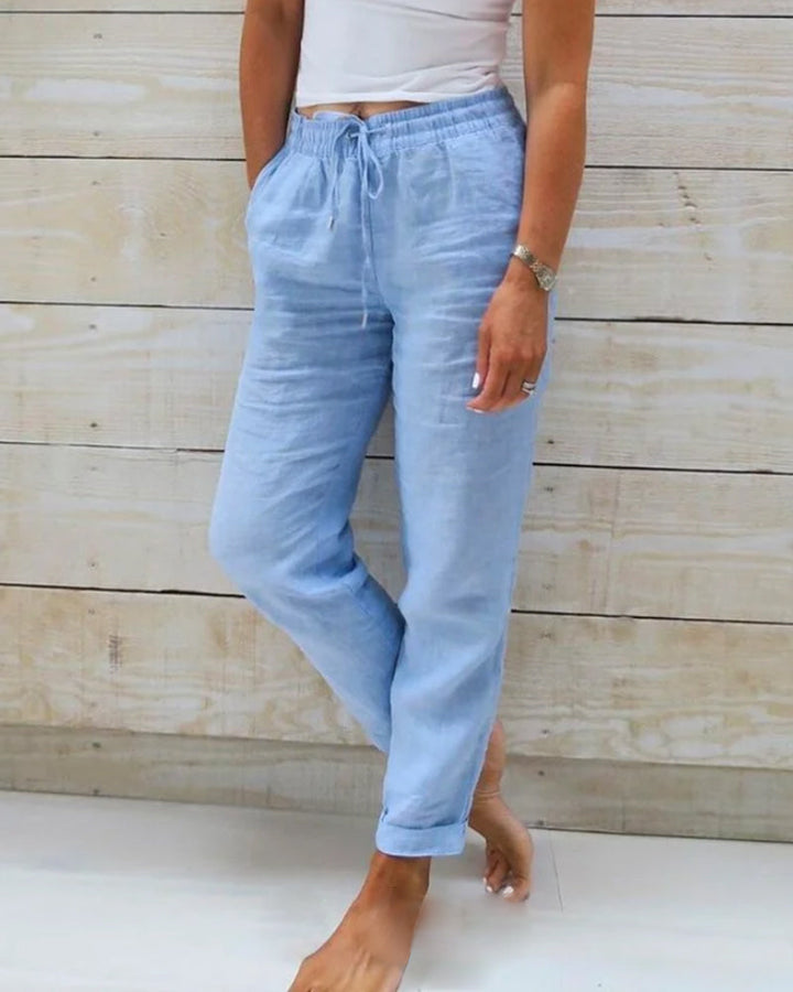 Pantalón veraniego holgado para mujer, ligero y cómodo, ideal para un estilo casual fresco.