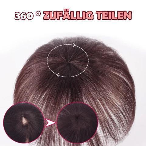 Postizo de cabello con clip para mujer. Volumen discreto y cambio instantáneo para cabello fino.