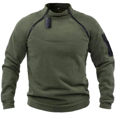 Abrigo de invierno funcional y resistente para hombre. Chaqueta táctica multi-bolsillos, ideal para aventura y exteriores.