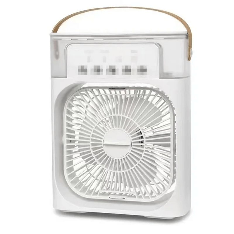Climatizador portátil con función de humidificador, perfecto para refrescar tu espacio en verano.