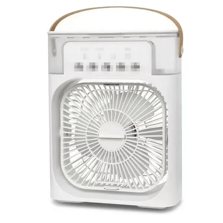 Climatizador portátil con función de humidificador, perfecto para refrescar tu espacio en verano.