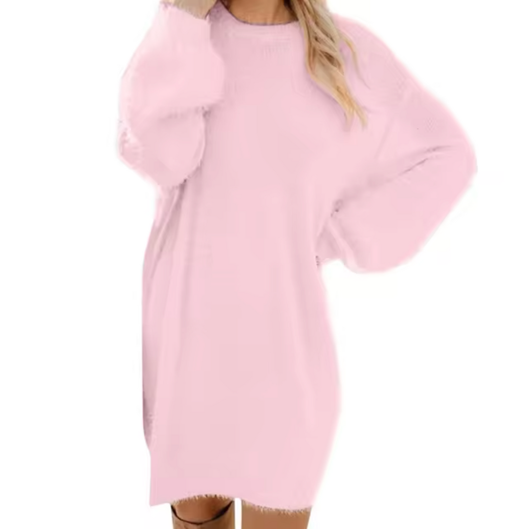 Vestido casual para mujer de mangas largas, cómodo y versátil para otoño/invierno.