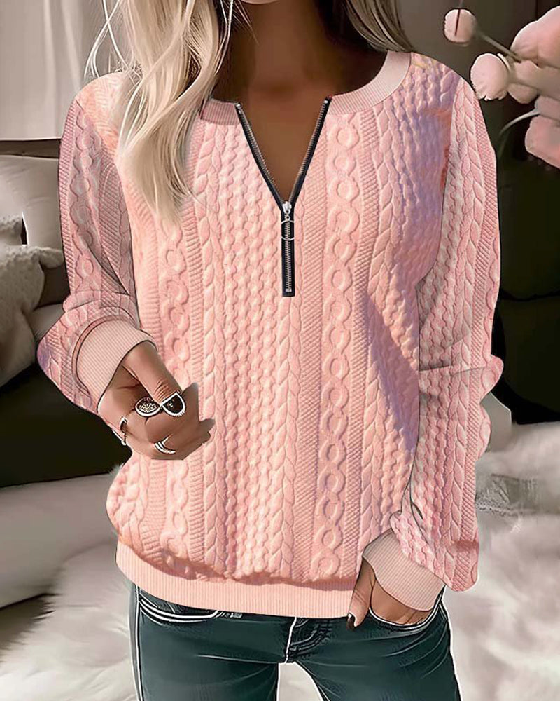 Suéter elegante de mujer con cuello redondo, ideal para moda femenina casual de otoño e invierno. Cómodo y versátil.