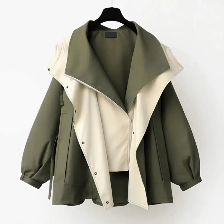 Chaqueta impermeable de mujer, estilo casual, perfecta como outwear moderno y funcional.