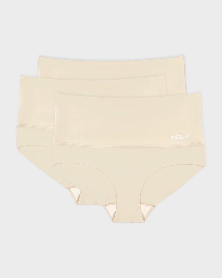Control abdominal en bragas de tiro alto para mujer, ropa interior moldeadora y cómoda, pack de 3 unidades.