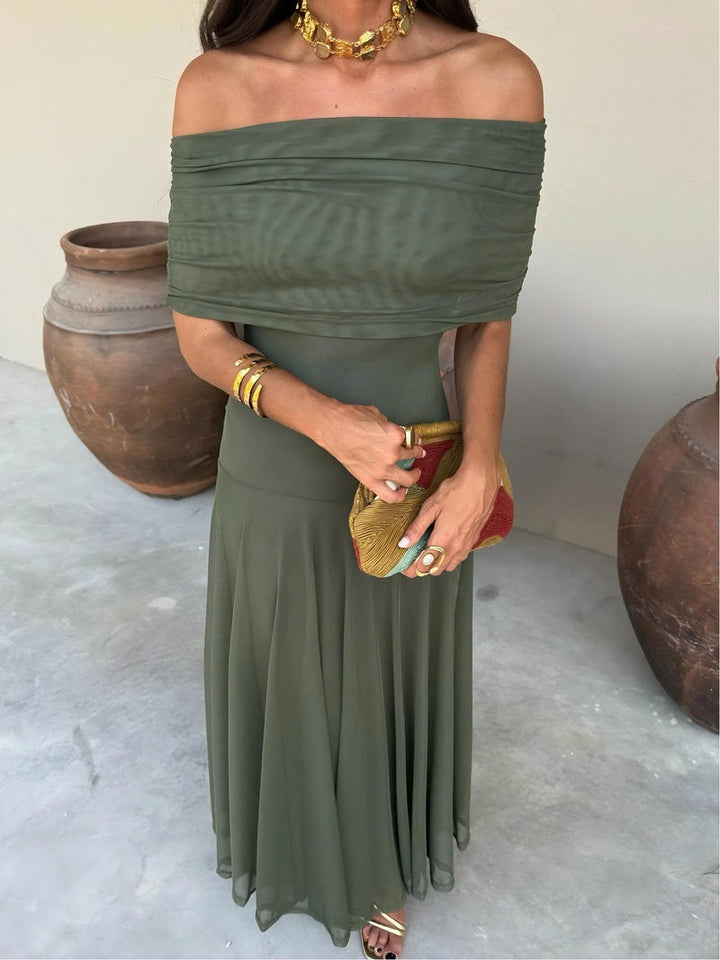 Vestido largo de mujer, estilo maxi fluido. Ideal para un look casual elegante o de noche.