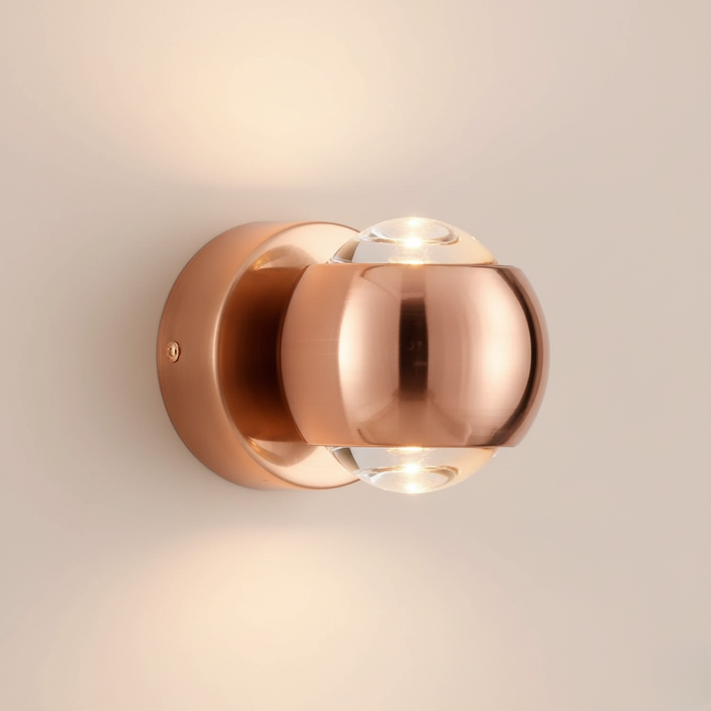Luz de pared LED Diabolo escultural. Iluminación interior moderna de doble haz para decoración minimalista.