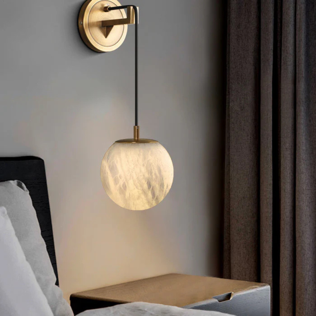 Iluminación LED de pared interior elegante, aplique moderno ideal para decoración del hogar.