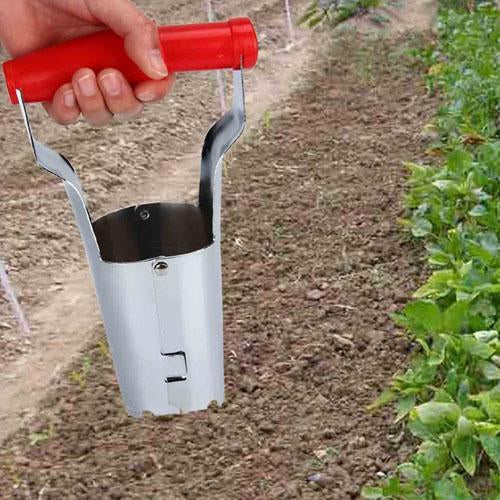Herramienta de trasplante de jardín para plántulas. Ideal para siembra y cuidado de plantas en invernadero.